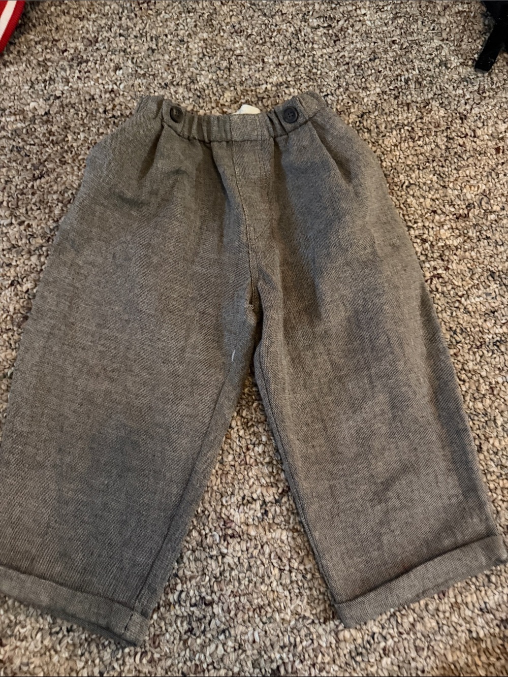 Zara Gray Wide Leg Elastic-Waist Dress Trousers for Kids